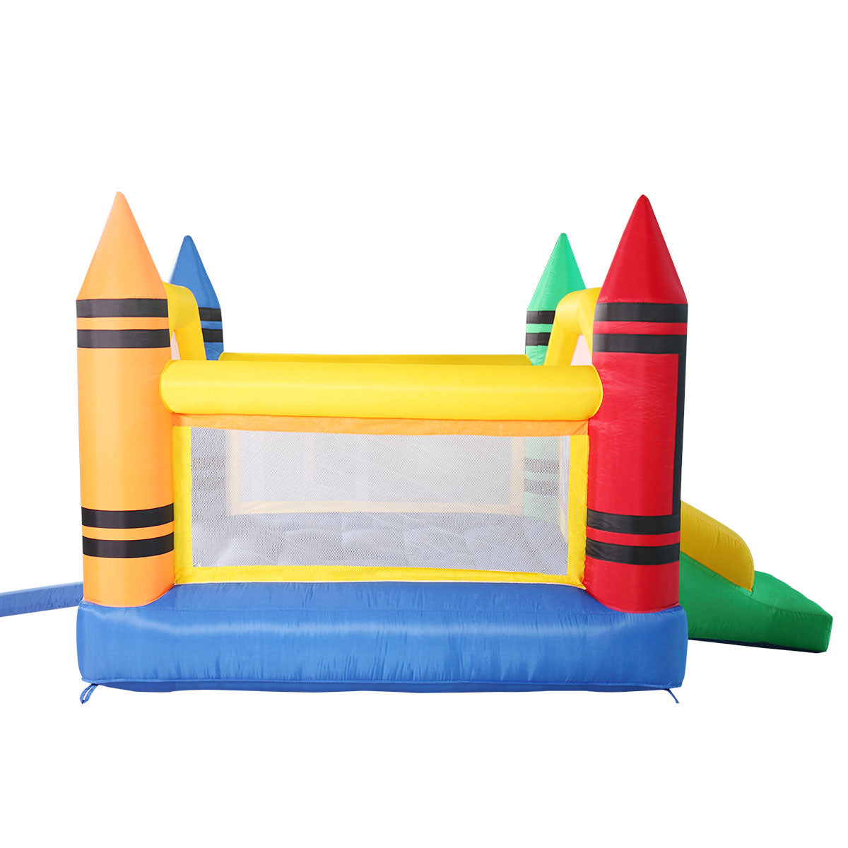 Inflatable Bounce House Castle， Safe Entrance Opening Bouncy House for Kids Outdoor Activity Party Theme Castle and Jump Game