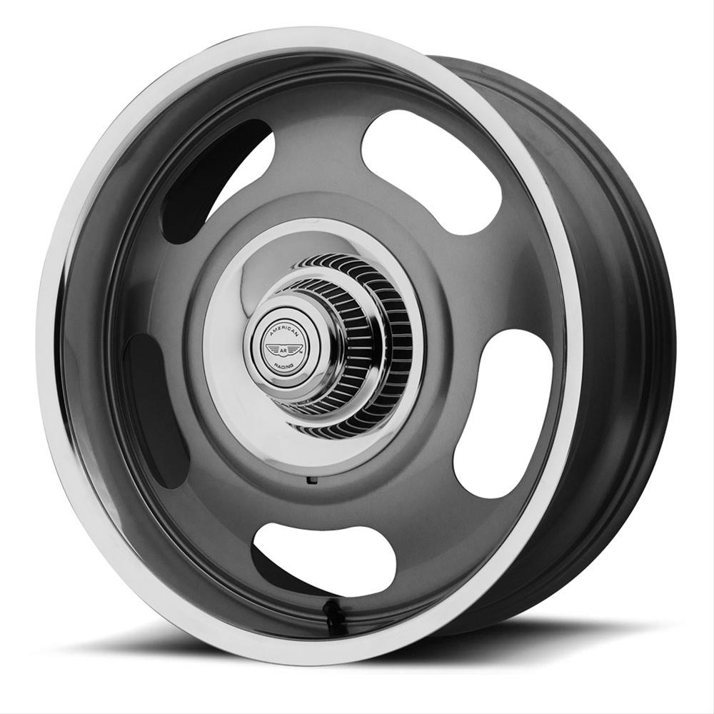 American Racing VN50678006400 American Racing VN506 Mag Gray Wheels with Polished Lip