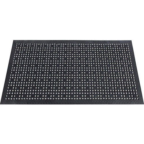Genuine Joe Antimicrobial Floor Mat | 3' x 5'， Black | GJO01705