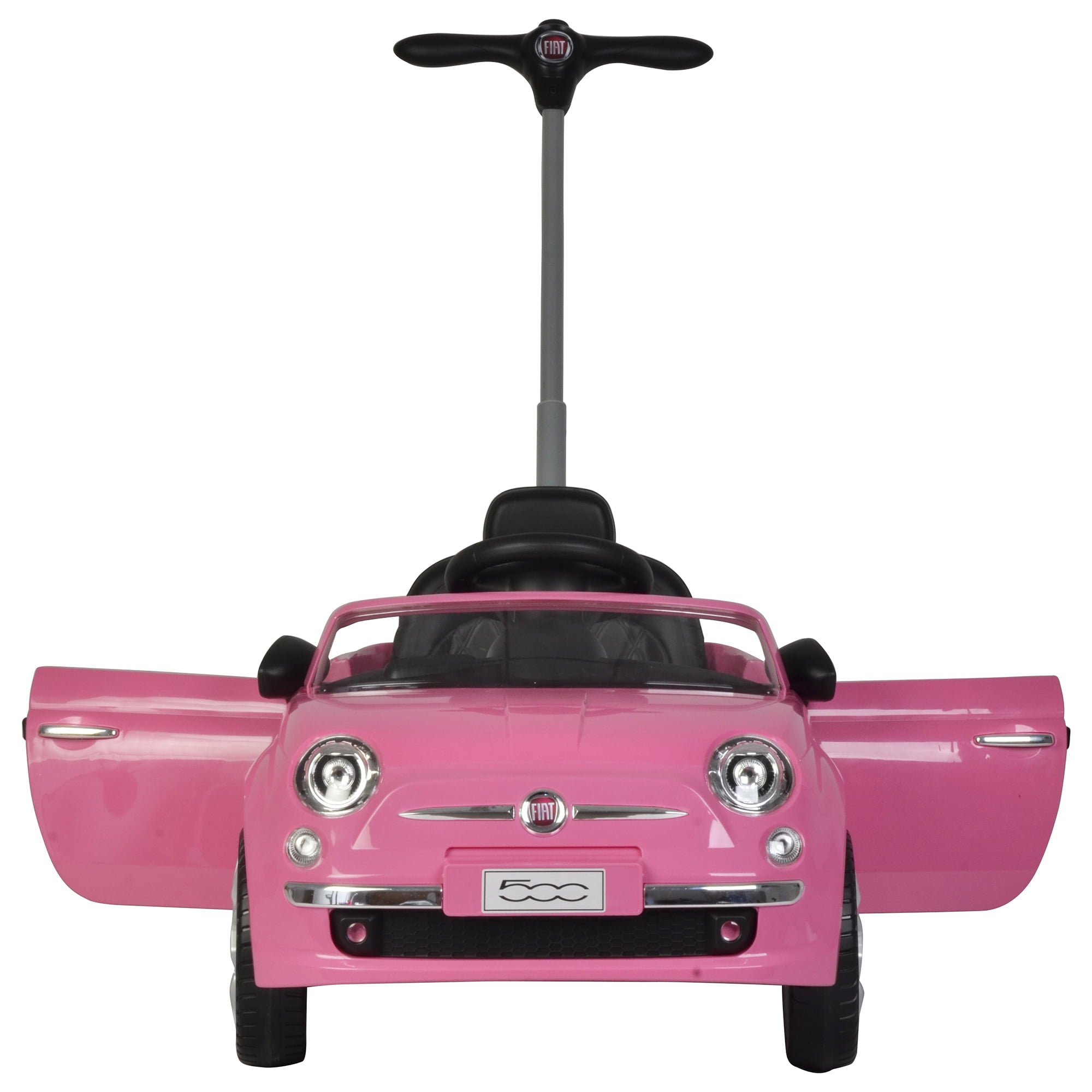 Best Ride On Cars 2-in-1 Fiat Model Baby Toddler Toy Push Car Stroller， Pink