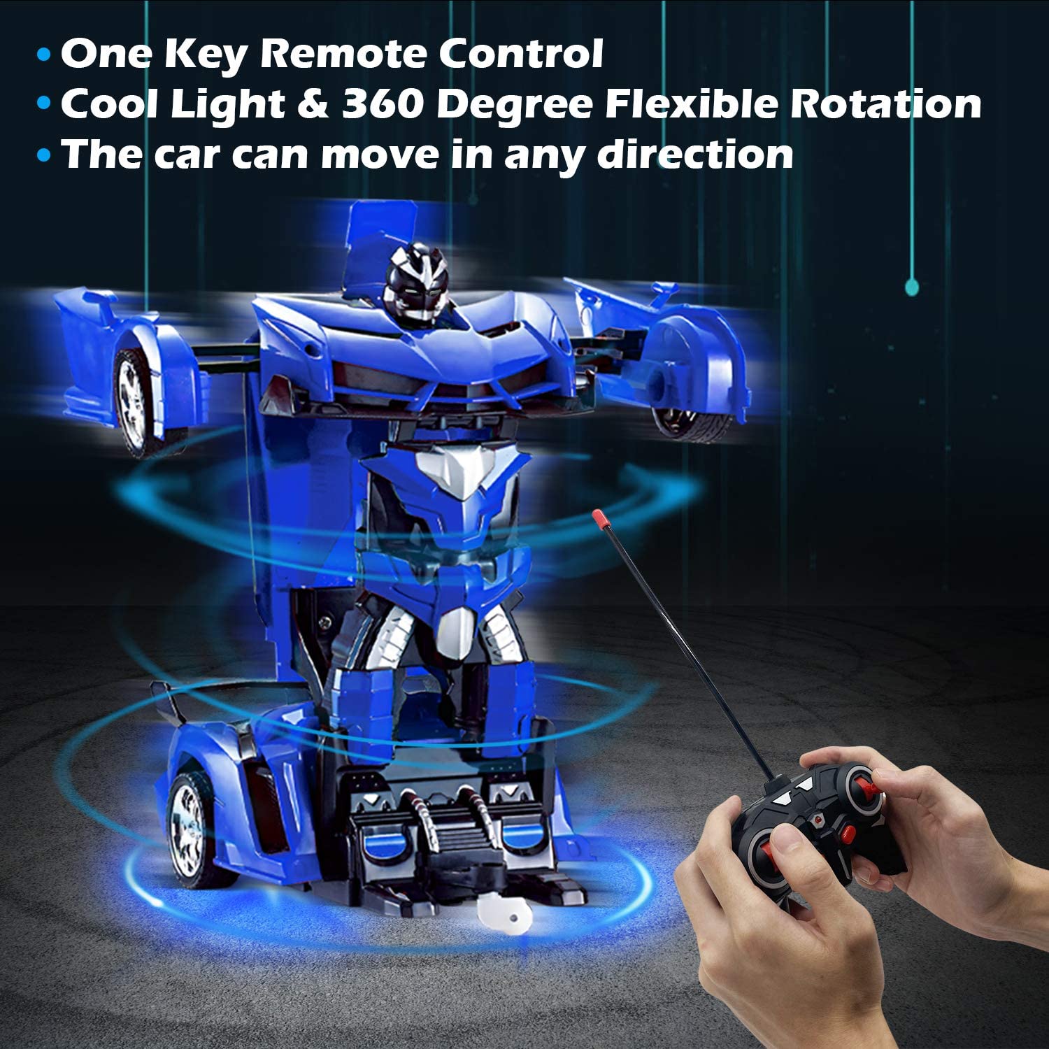 Remote Control Cars， Transform Car Robot， RC Cars for Kids， Boys Gifts Ages 6 7 8 9 10 11 Year Old Gift