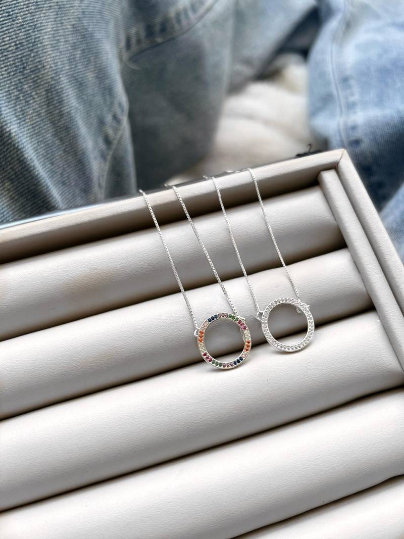 Colar Círculo Cravejado (Inspiração Pandora)