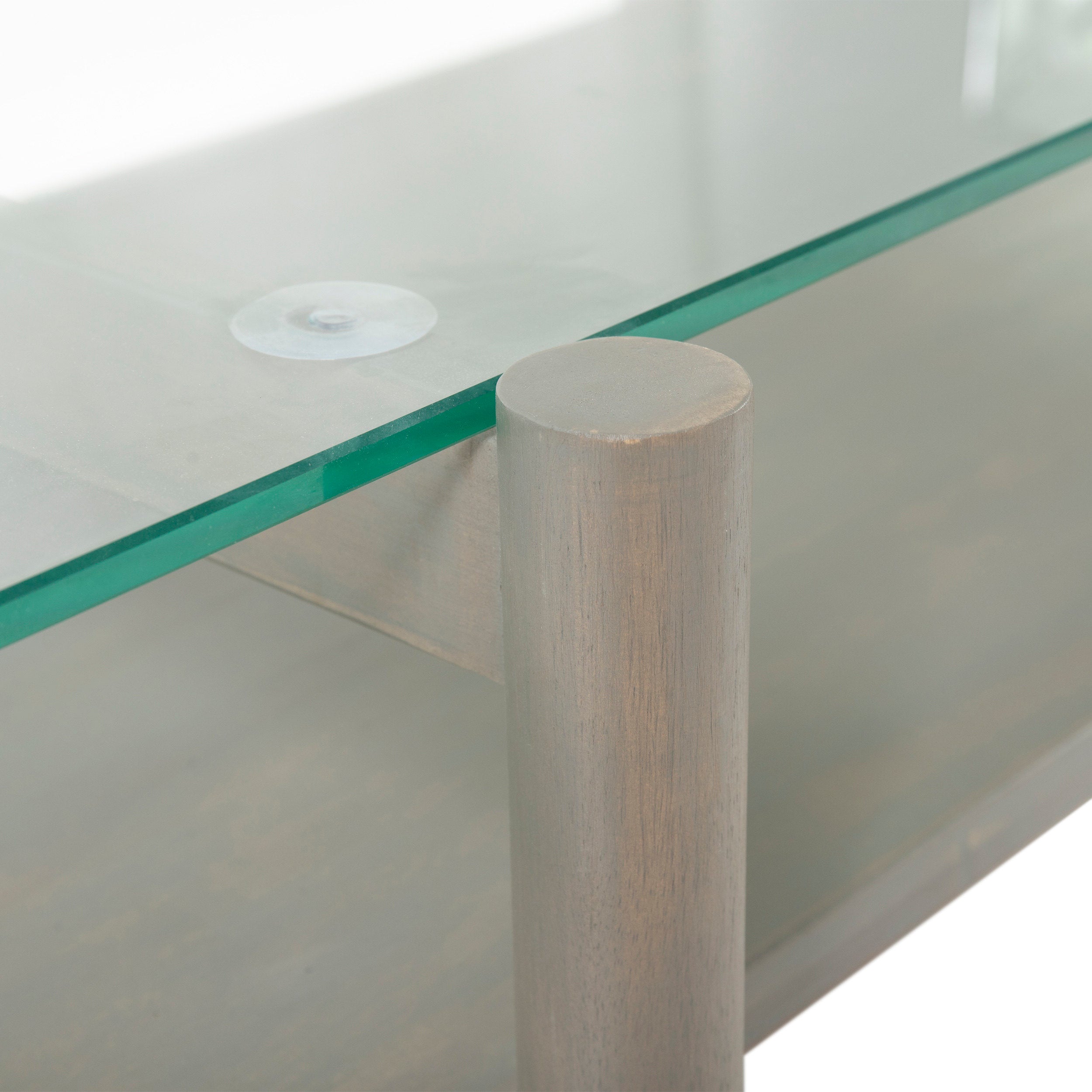 Janitza Acacia Wood Coffee Table with Tempered Glass Top