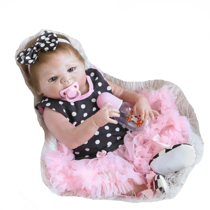 Ktaxon 23" Newborn Handmade Reborn Baby Doll Full Body Silicone Vinyl Girl
