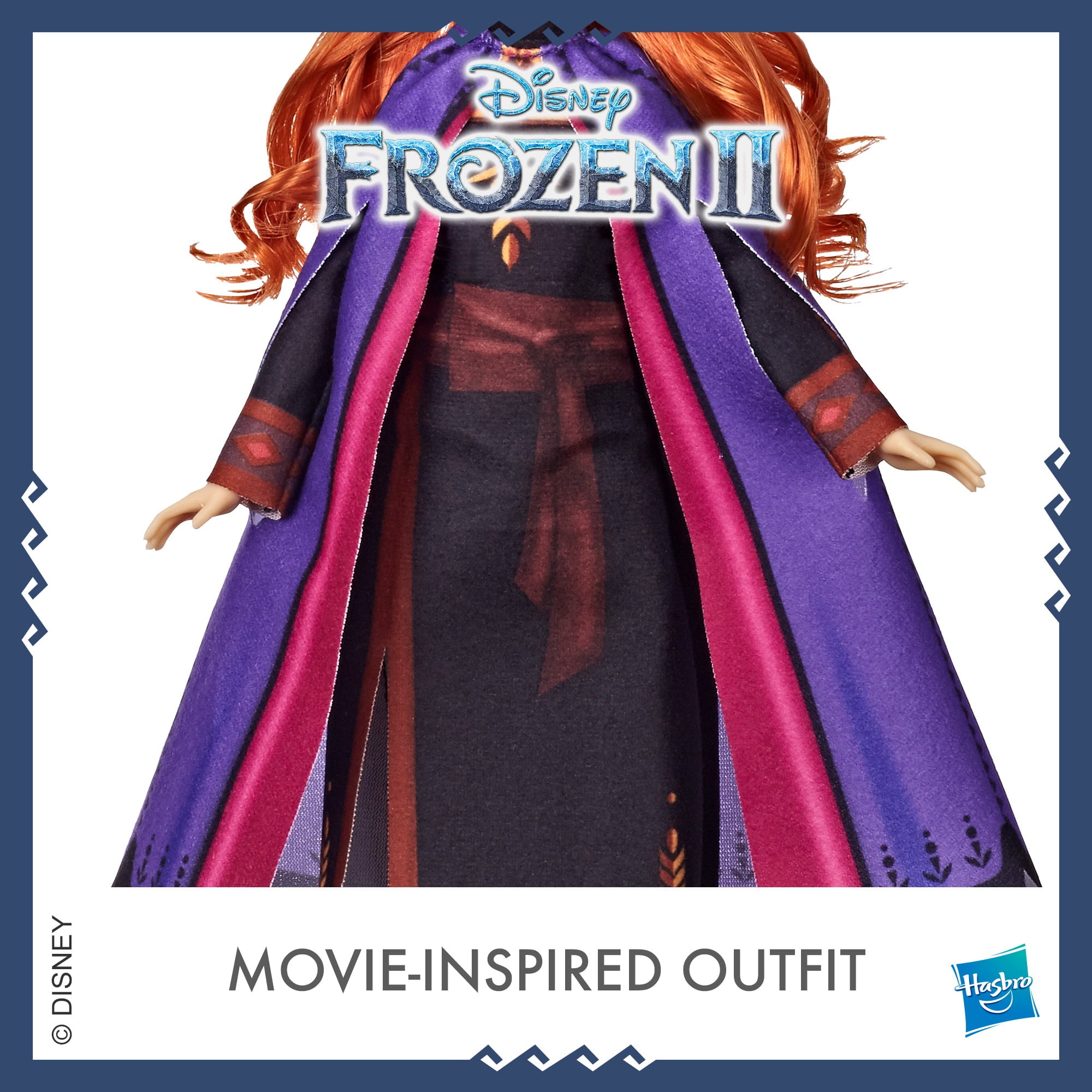 Disney Frozen 2 Anna Fashion Doll with Long Red Hair, Includes Movie Outfit