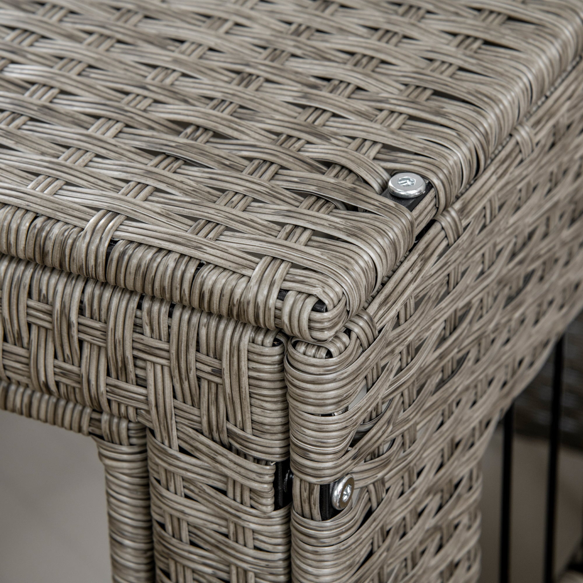 PawHut Rattan Dog Crate， Wicker Dog Cage with Lockable Door and Soft Washable Cushion， Dog Kennel Furniture for Small Sized Dogs， Grey