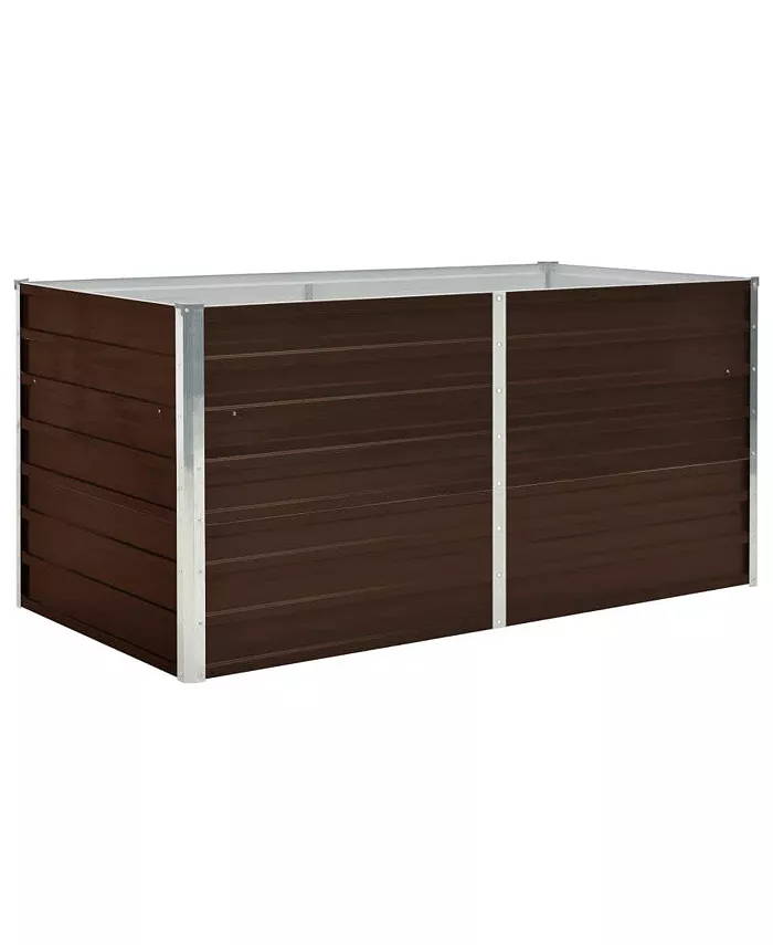 vidaXL Raised Garden Bed Brown 63