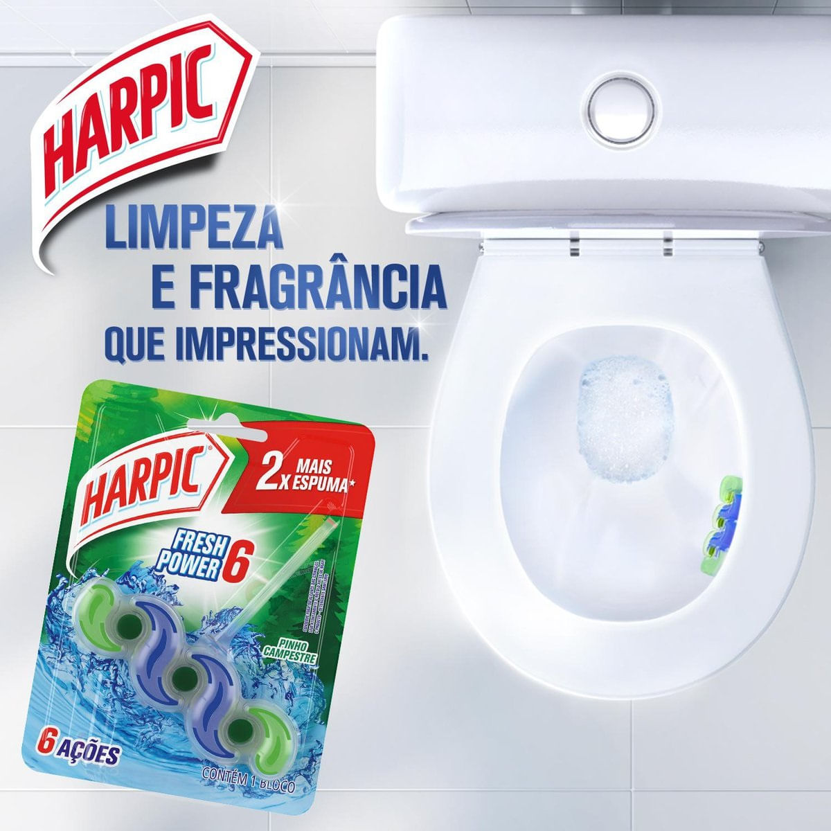 Bloco Sanitario Harpic Fresh Power 6 Pinho