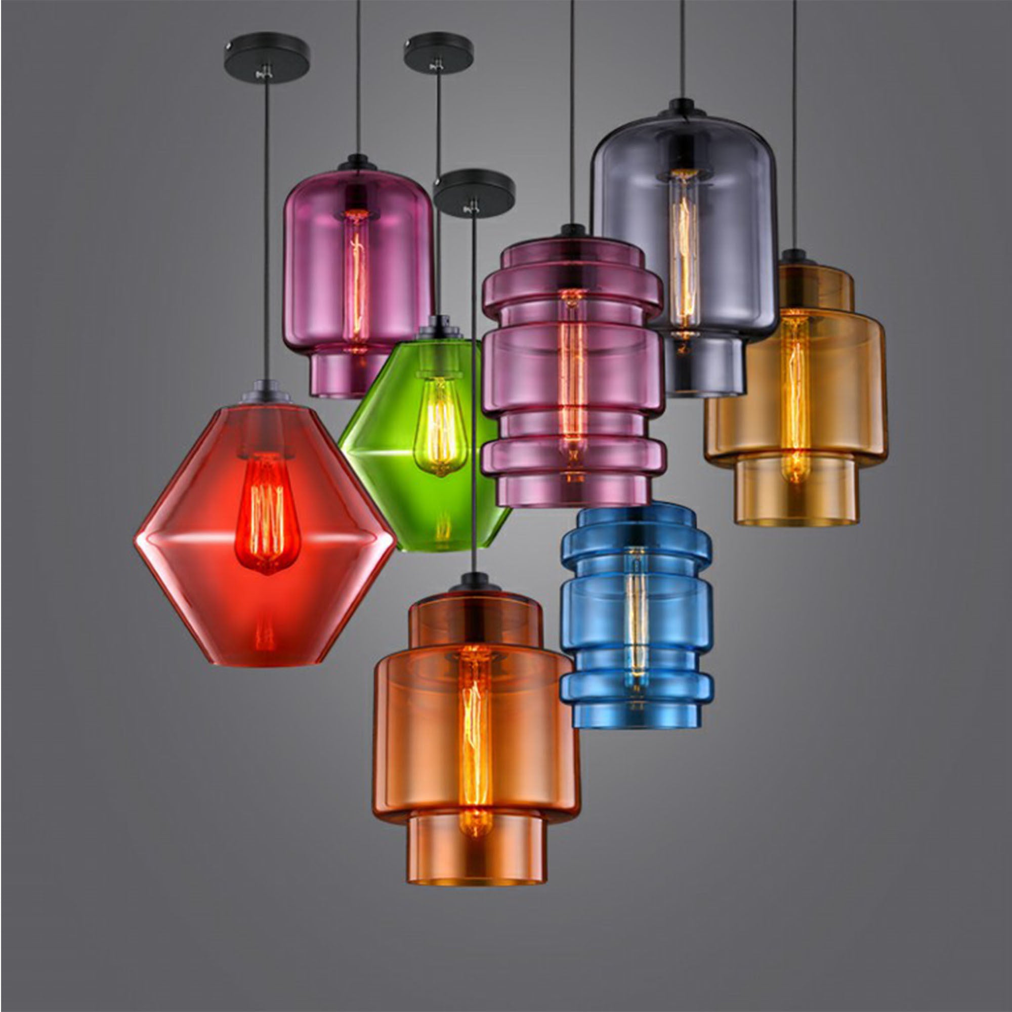 Glass Pendant Lamp  Cy-Bldd-06-R