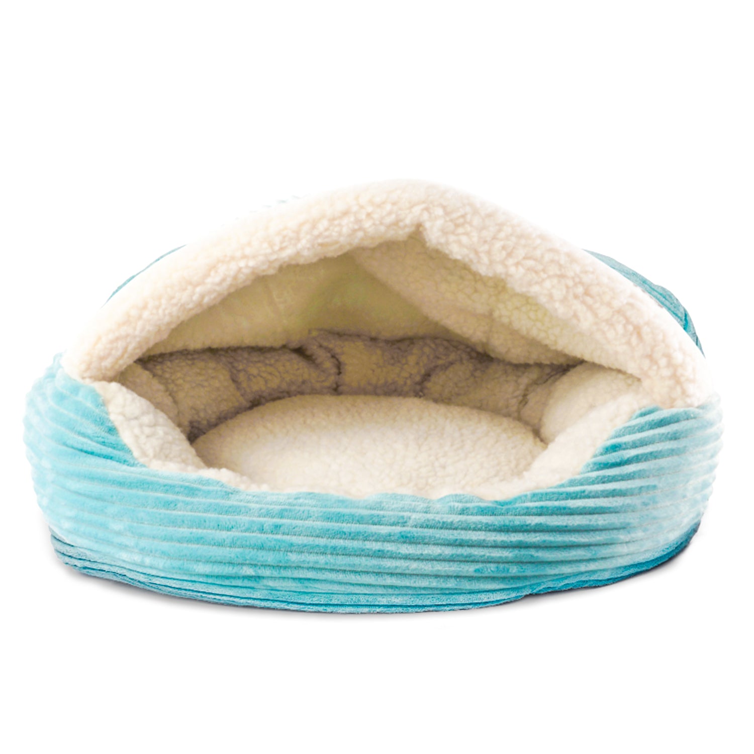 Precious Tails Plush Corduroy And Sherpa Lined Pet Dog Bed