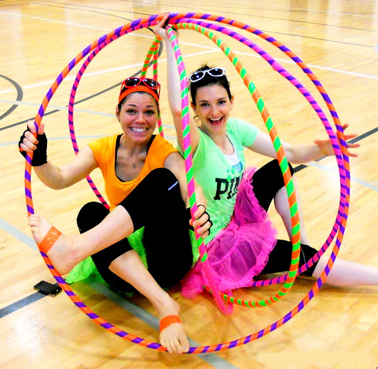 Ultra-Grip Pro Hoops (100cm/39') UV Weighted Travel Hoop/Hoops for Exercise， Dance and Fitness! (680g) NO Instructions Needed - Same Day Dispatch!