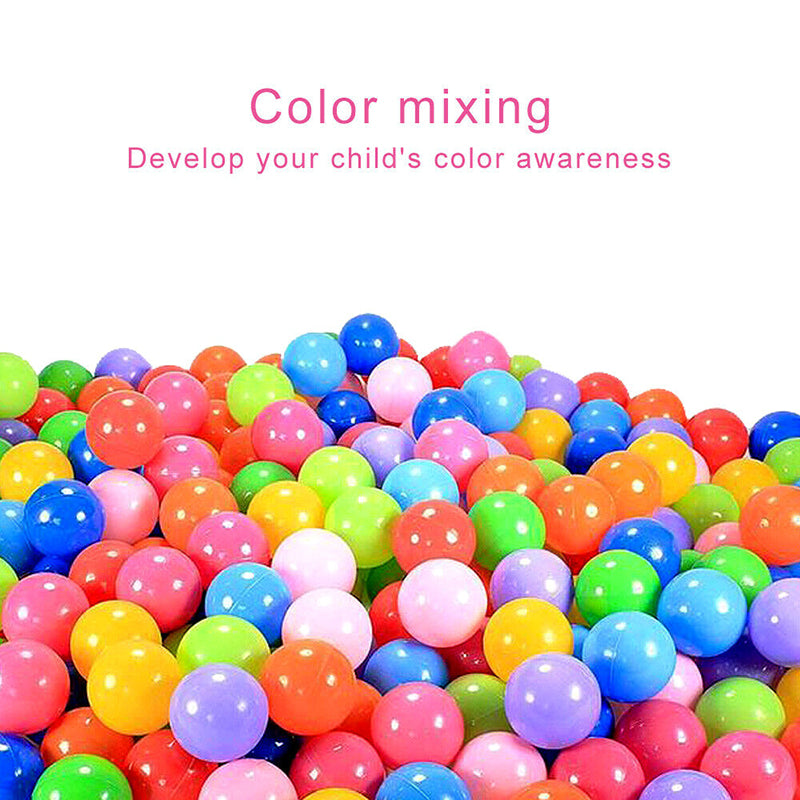 MageCrux 100pcs Colorful Plastic Ball Pit Balls Crush Proof Ocean Ball Kids Toy Games