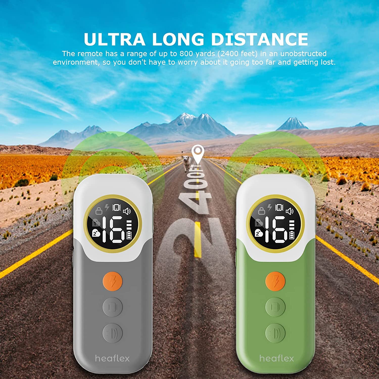 Heaflex Remote Electric Dog Training Collar， No Bark E-Shock Beeps Vibration 3 Safe Training Modes for Small Medium Large Dogs