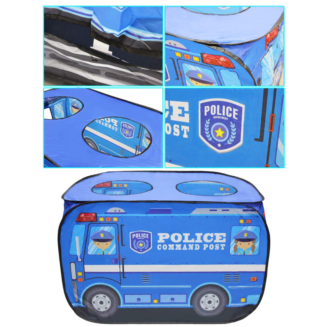 Pop Up Police Car Tent | Kids Play Tent for Boys & Girls Indoor Outdoor Toy