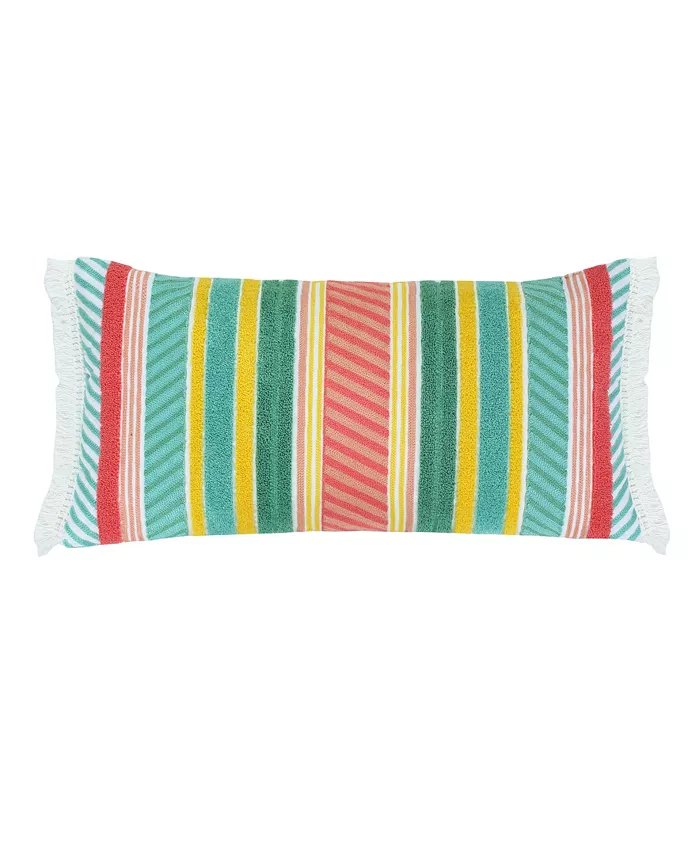 Levtex Home Summertime Crewel Stitch Decorative Pillow， 24