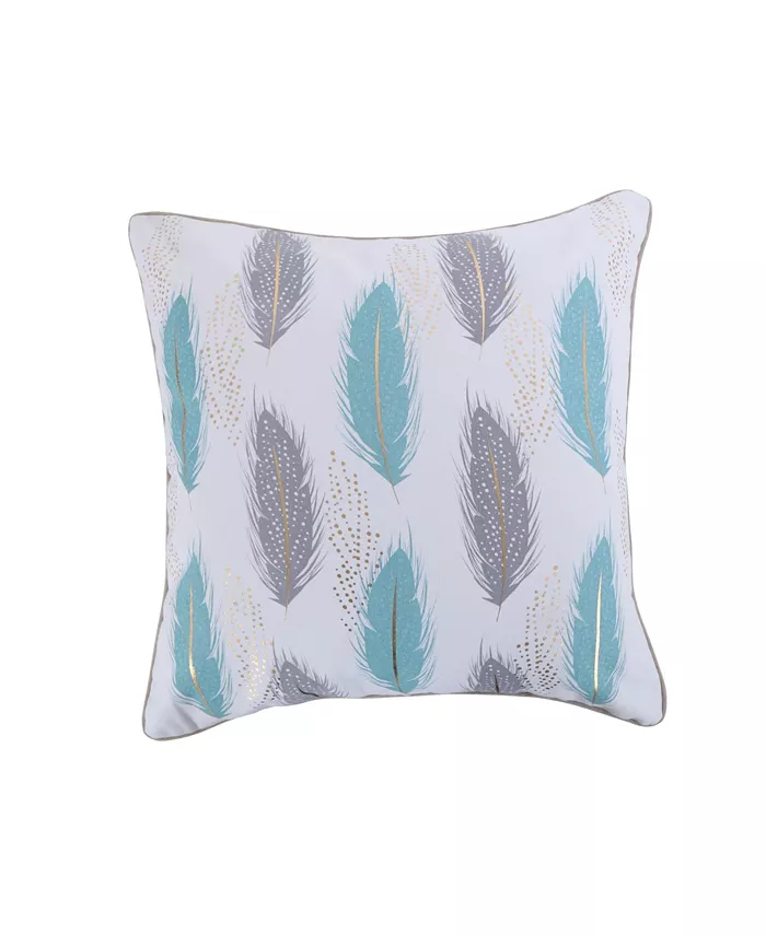 Levtex Spa Pintuck Feathers Decorative Pillow， 20