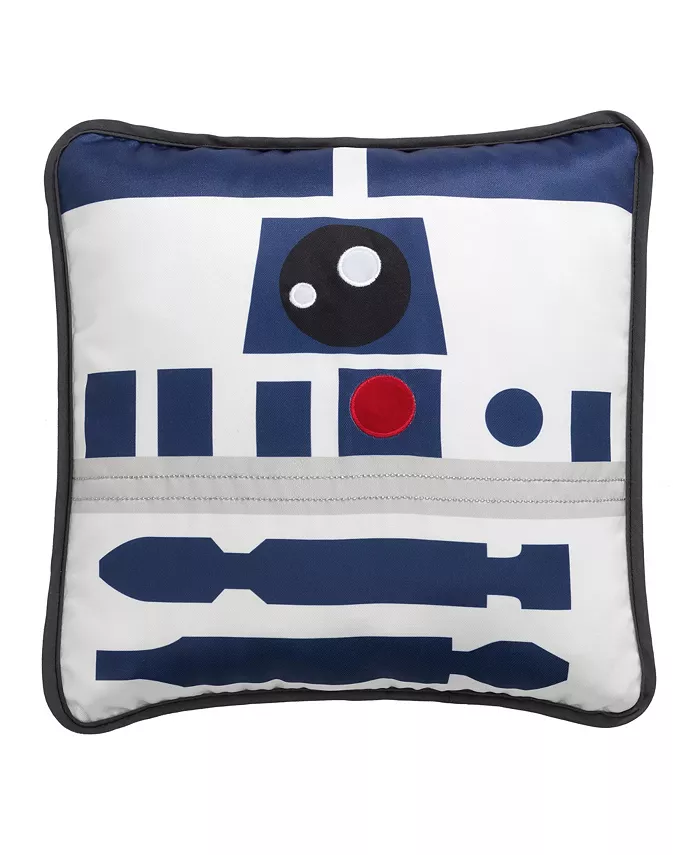 Lambs Ivy Star Wars Signature R2D2 White Blue Decorative Throw Pillow