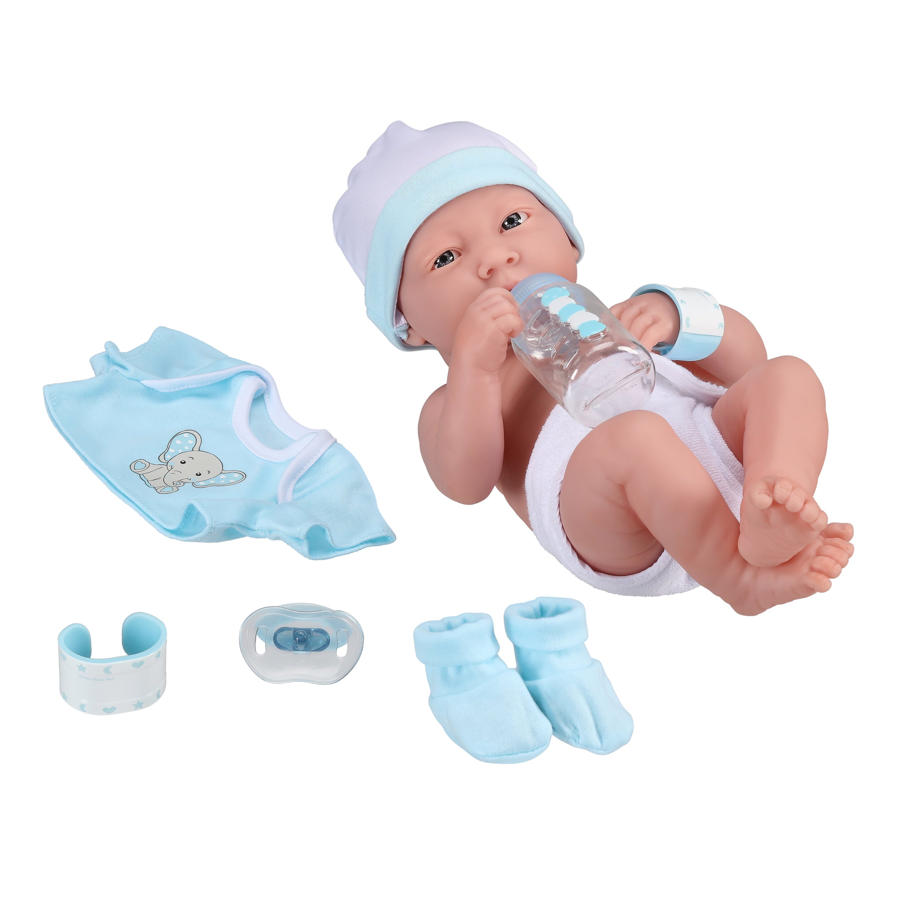 My Sweet Love Baby's First Day Blue Play Set, 10 Pieces, Featuring Realistic 15" Newborn Doll, Perfect for Children 2+