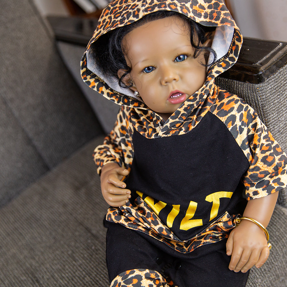 Takanini Reborn Baby Dolls African American Dolls Realistic Silicone Soft Body Black Skin Girl's Birthday Gift
