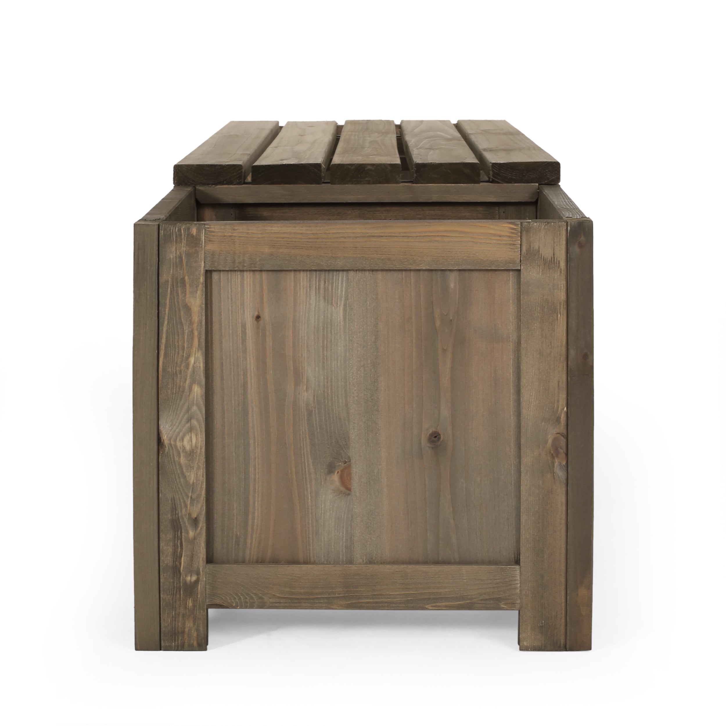 Skyline Outdoor Pine Wood Planter Bench