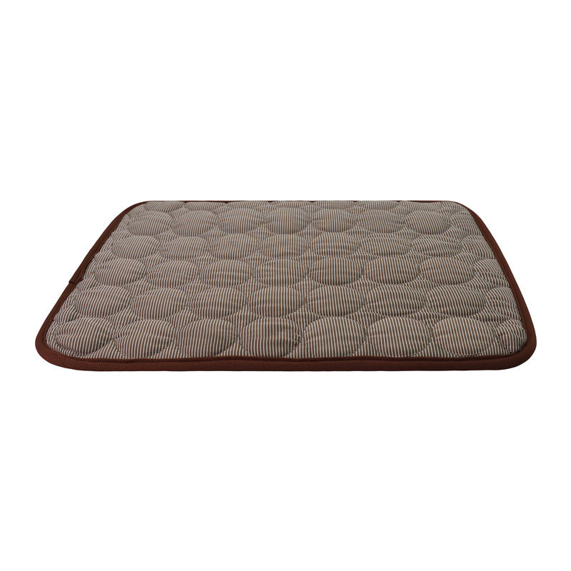 Rush To Sky Dog Cooling Mat， Washable， Brown， 27.5 x 21.6