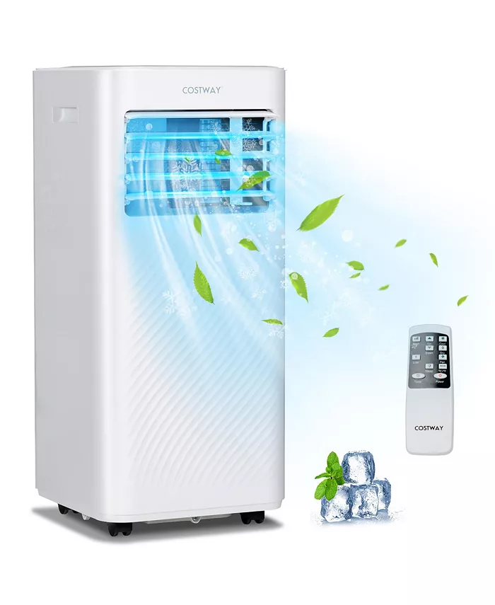 Costway 8000 BTU Portable Air Conditioner 4-in-1 AC Unit with Cool Fan Dehum Sleep Mode