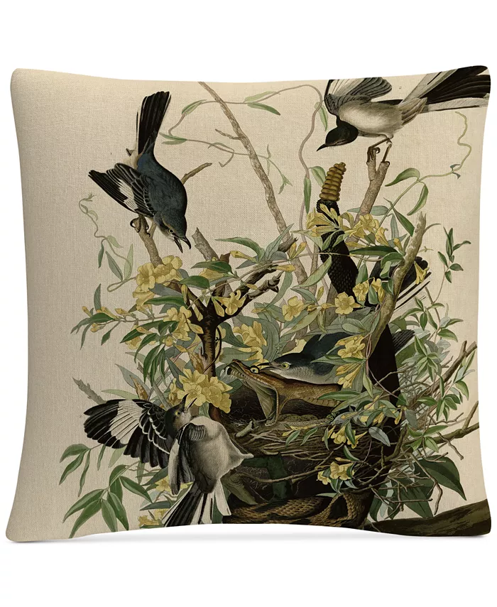 Baldwin John James Audubon Mocking Birds and Snake II Decorative Pillow， 16
