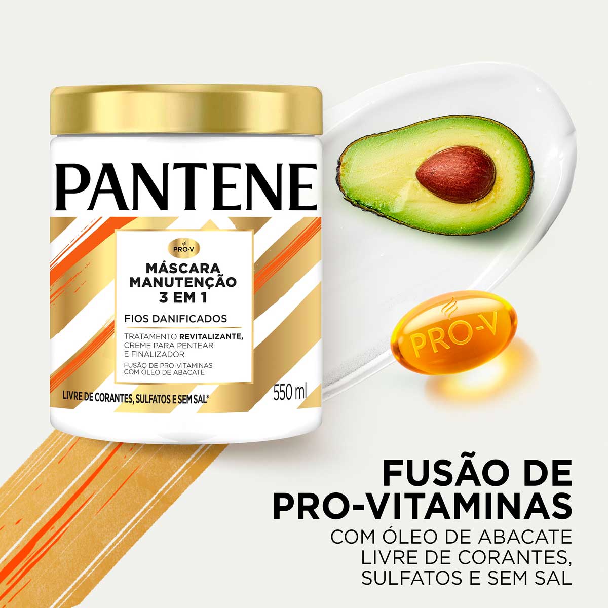 Mascara Pantene Pro-Vitaminas 3 em 1 Manutencao 550ml