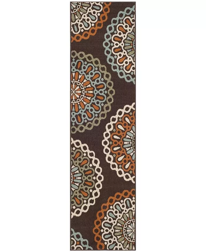 Safavieh Veranda Chocolate and Terracotta 2'3