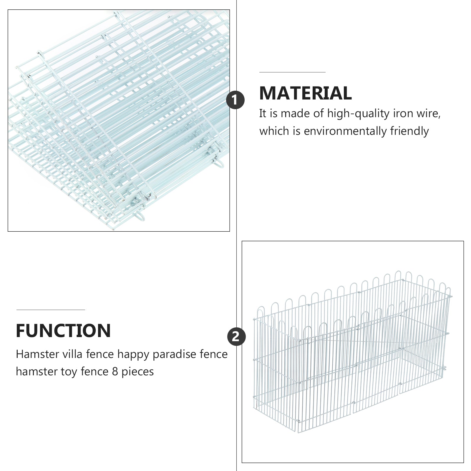 NICEXMAS 1 Set Guinea Pig Cage Rabbit Cage Playpen Small Animal Pet Playground Fence