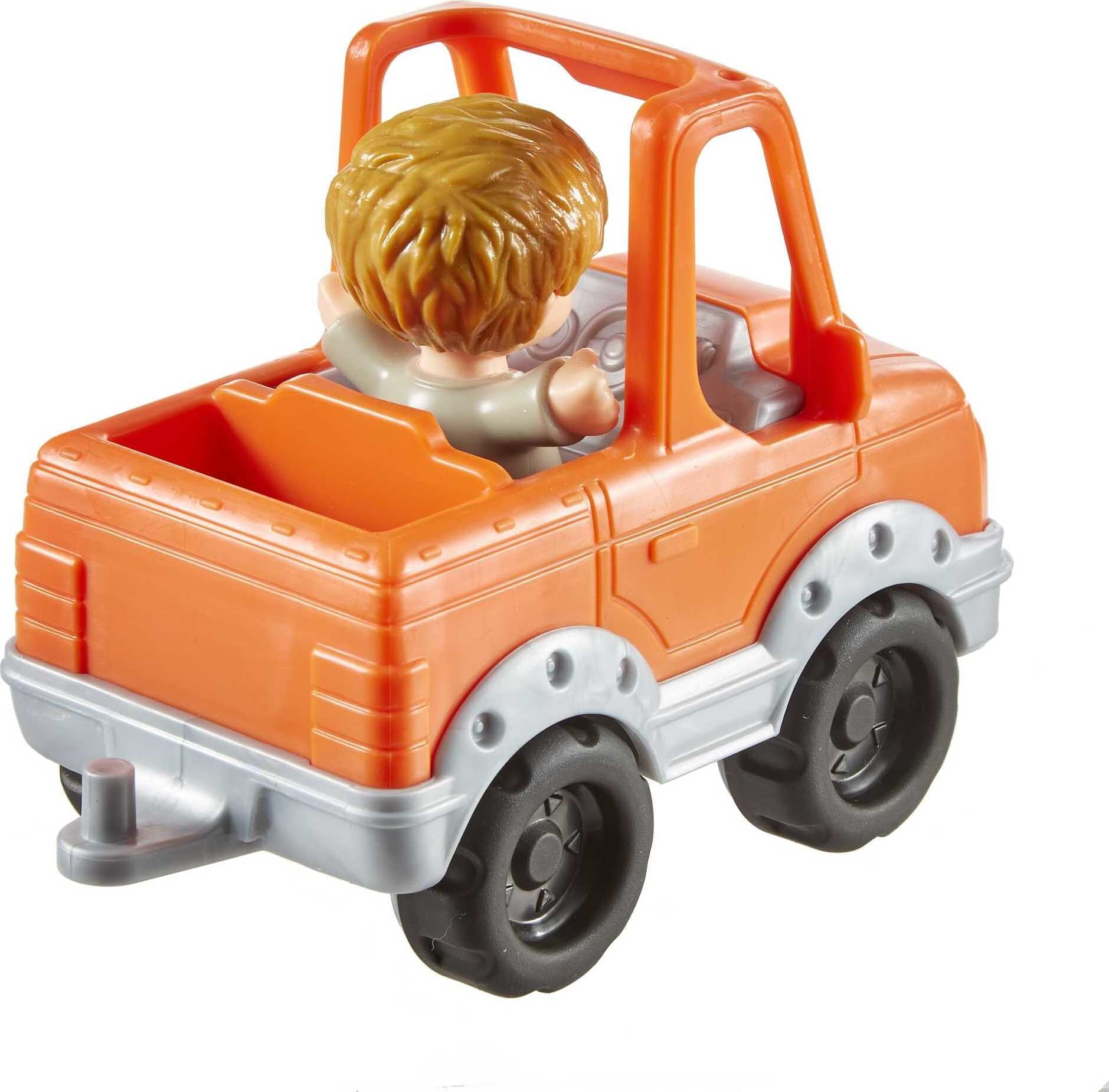 Fisher-Price Little People Help A Friend Pick Up Truck Toddler Toy Orange Vehicle and Figure