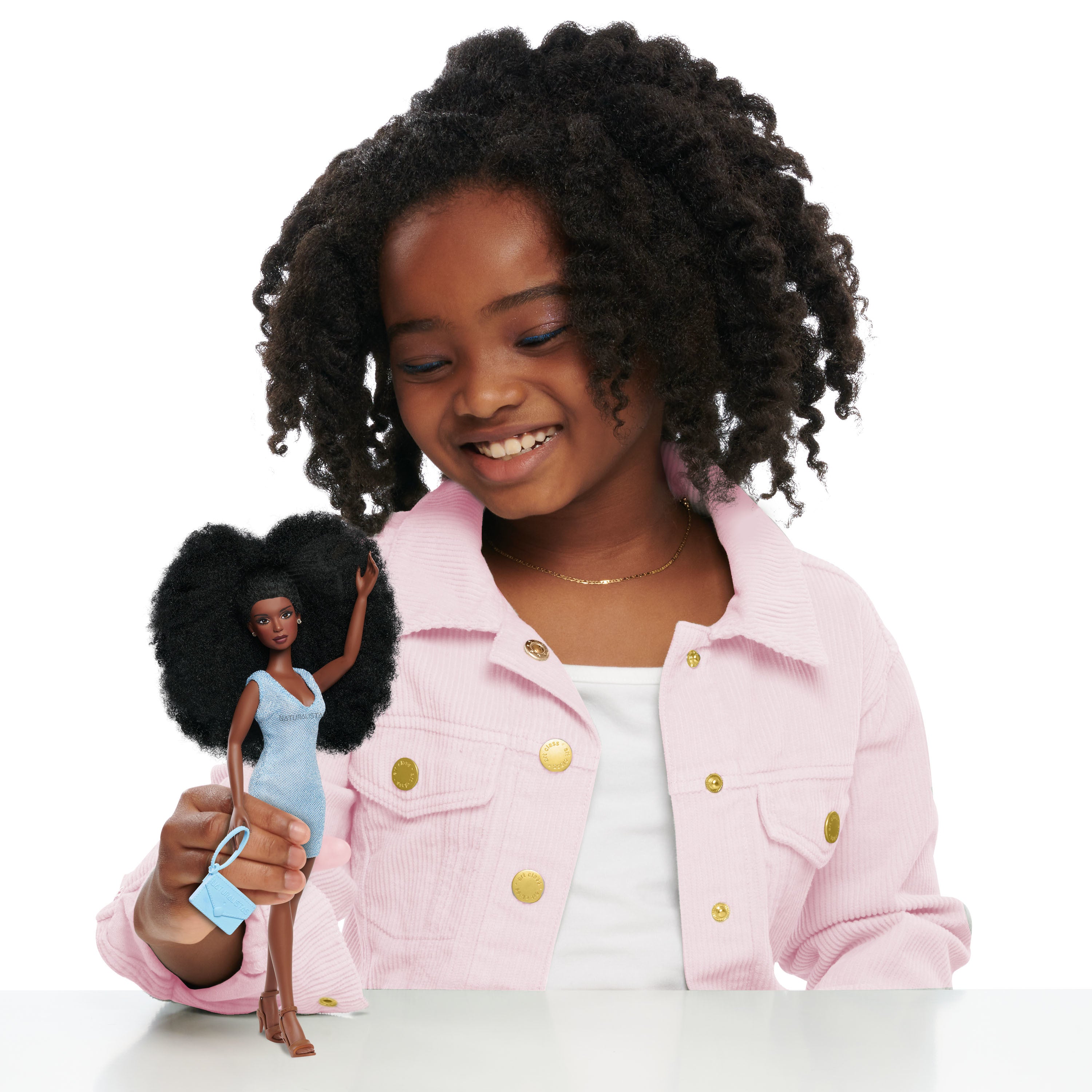 Naturalistas 11-inch Liya Fashion Doll and Accessories with 4C Textured Hair and Deep Brown Skin Tone