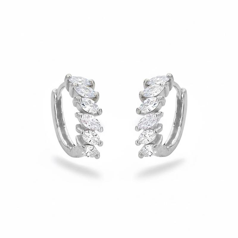 Argola Zircônias Navete