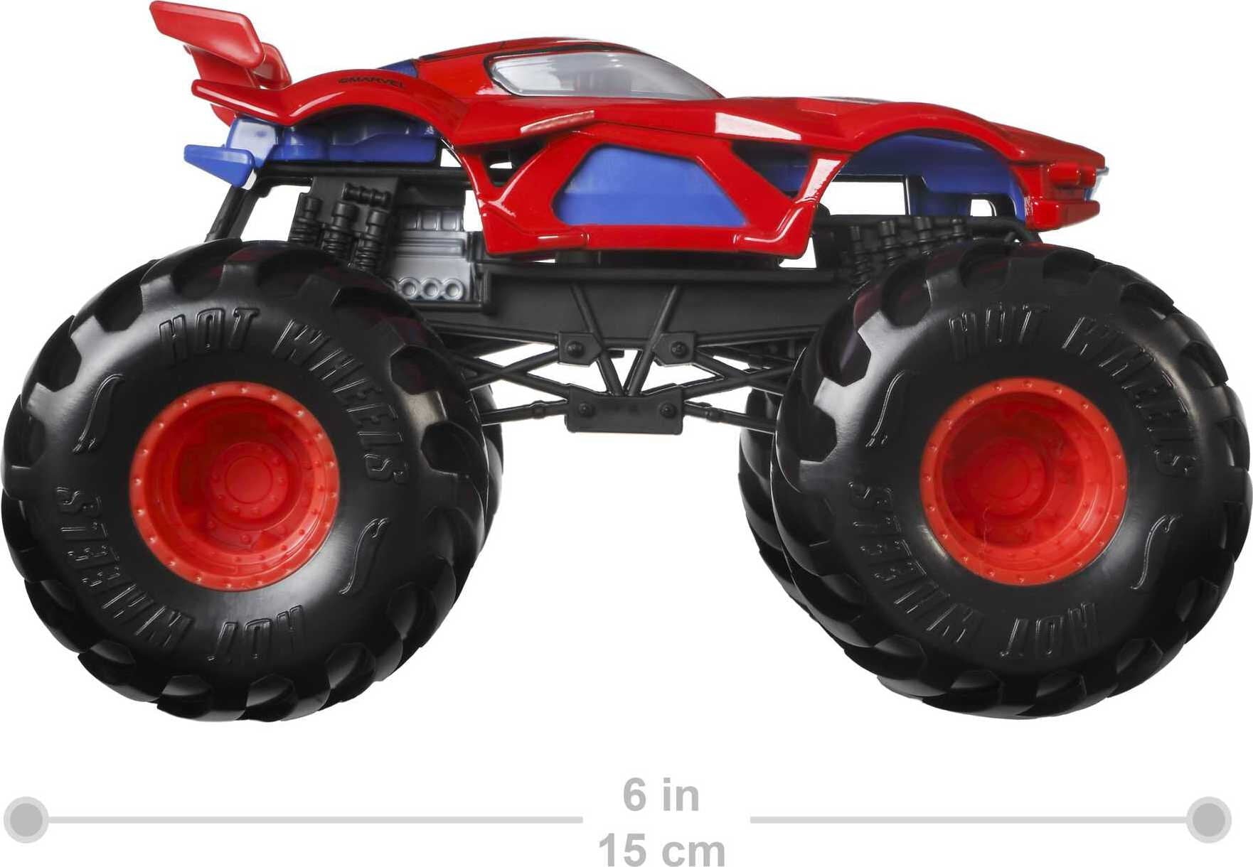 Hot Wheels Monster Trucks Marvel Spiderman 1:24 Scale Die-Cast Toy Truck Play Vehicle
