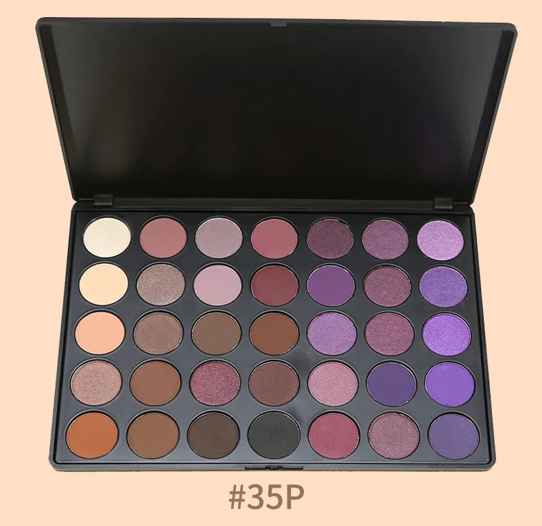 35 Colors Pigmented Matte Shimmer Nature Eye Shadow