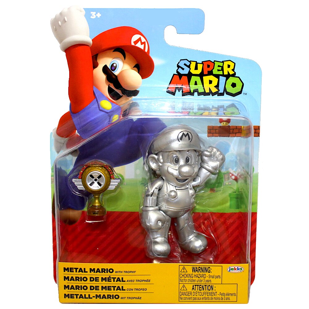  Metal Mario with Trophy Action Figure Set