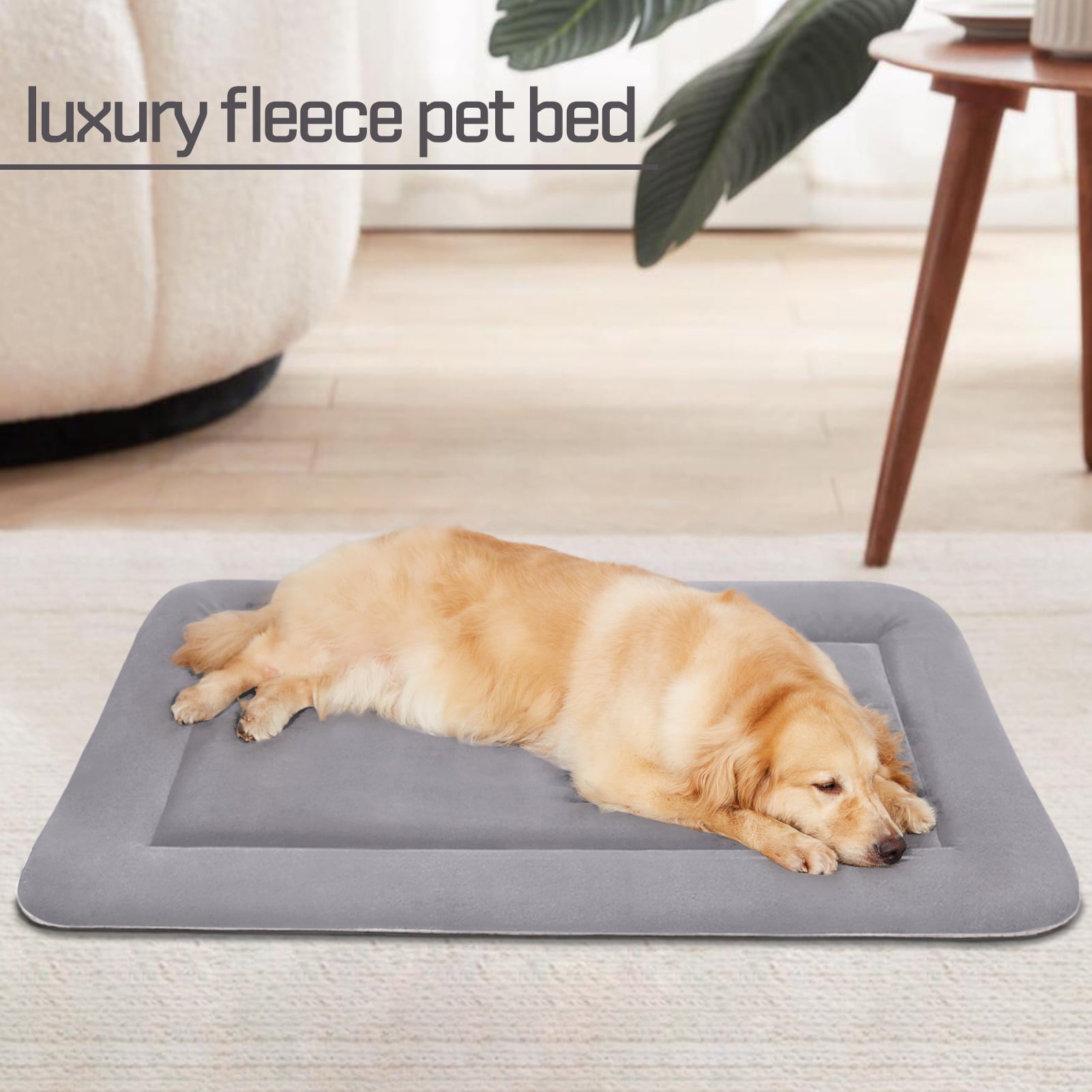 Hero Dog Large Dog Bed Crate Mat 42 in Washable Pet Beds Soft Dog Mattress Anti-Slip Kennel Mats (Purple Grey)