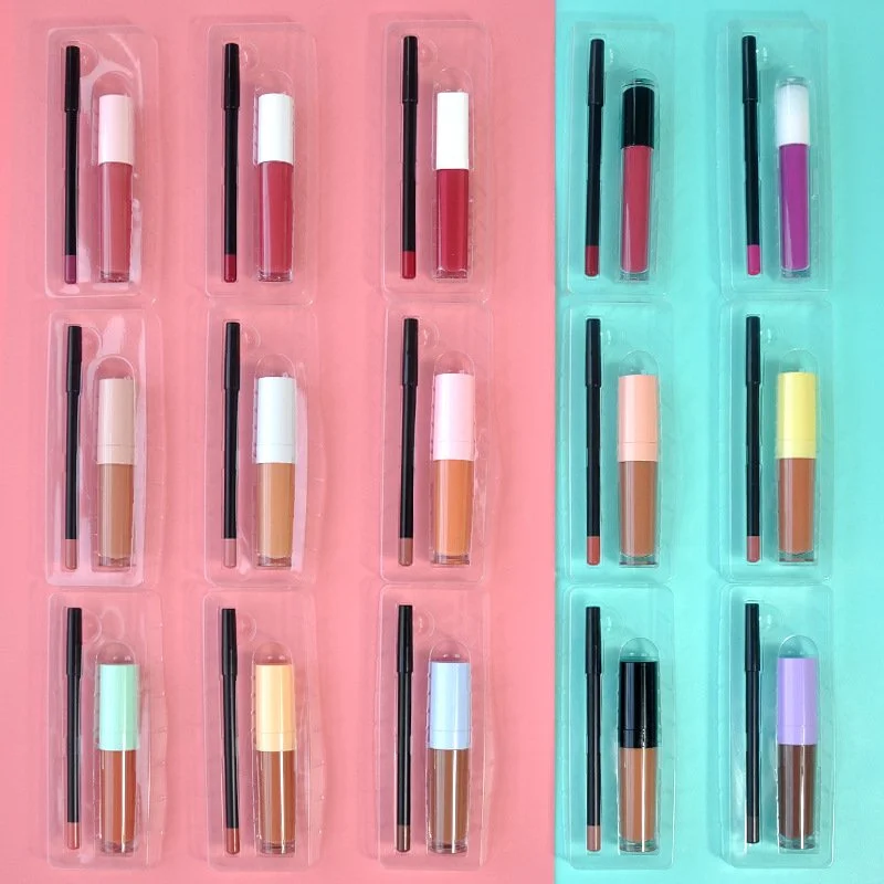 Custom Makeup Freely Combined Matte Liquid Lipstick Lipliner Set