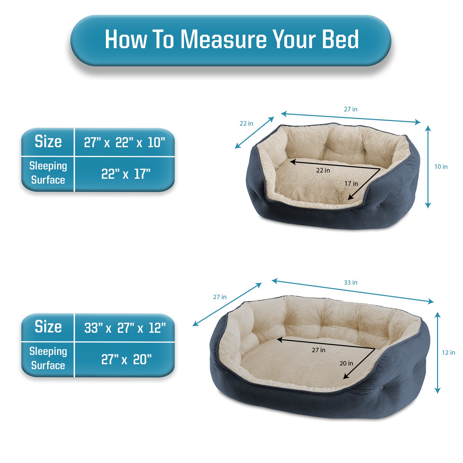 Canine Creations Arlee Cozy Oval Round Cuddler Dog Bed - Memory Foam - Chew Resistant - Medium， Large (choose your color)