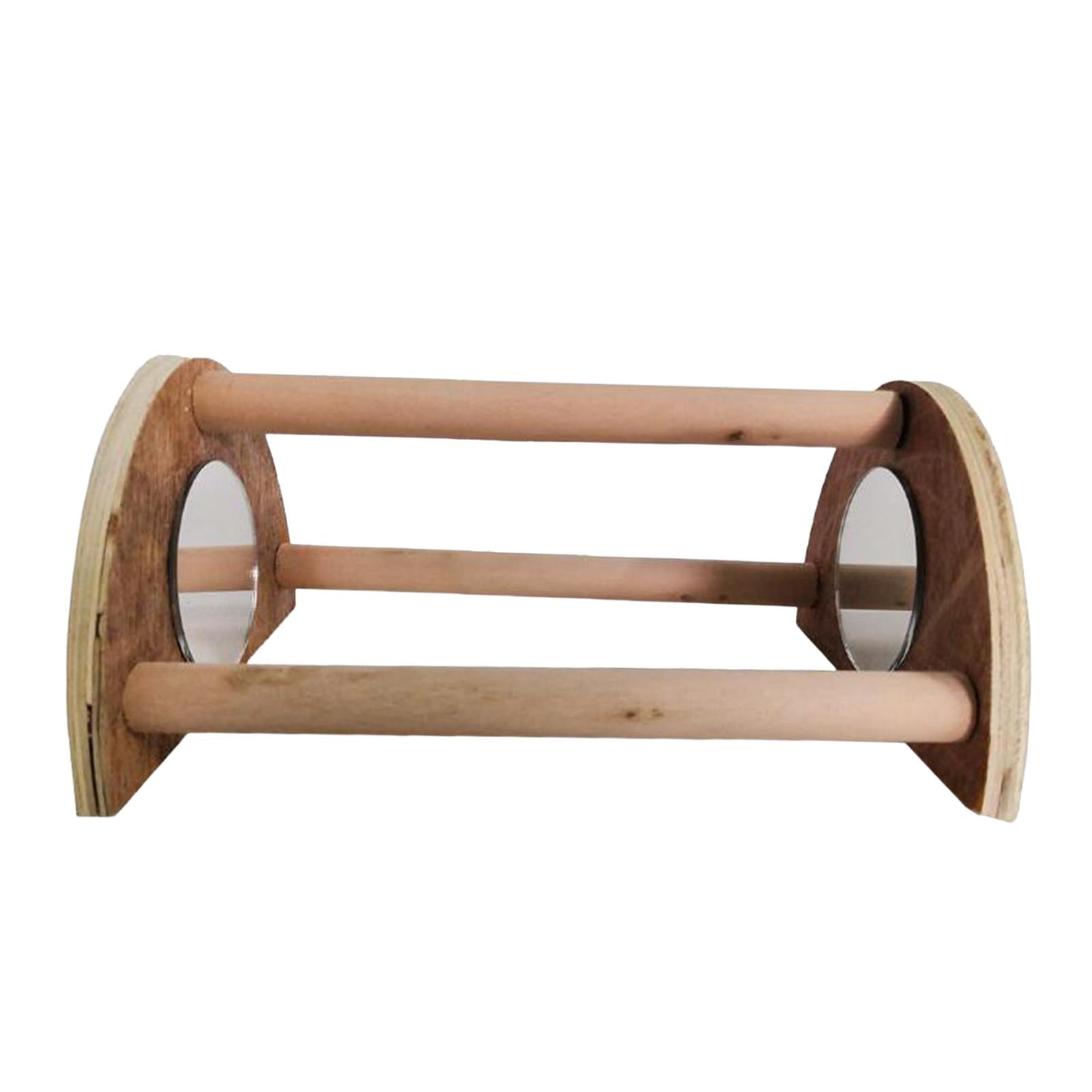 Chick Perch with Mirror Chicken DIY Installation Wood Stand Parrot Play Stand Roosting Bar Chicken Perch Chick Stand for Coop and Brooder Baby Chicks Poultry