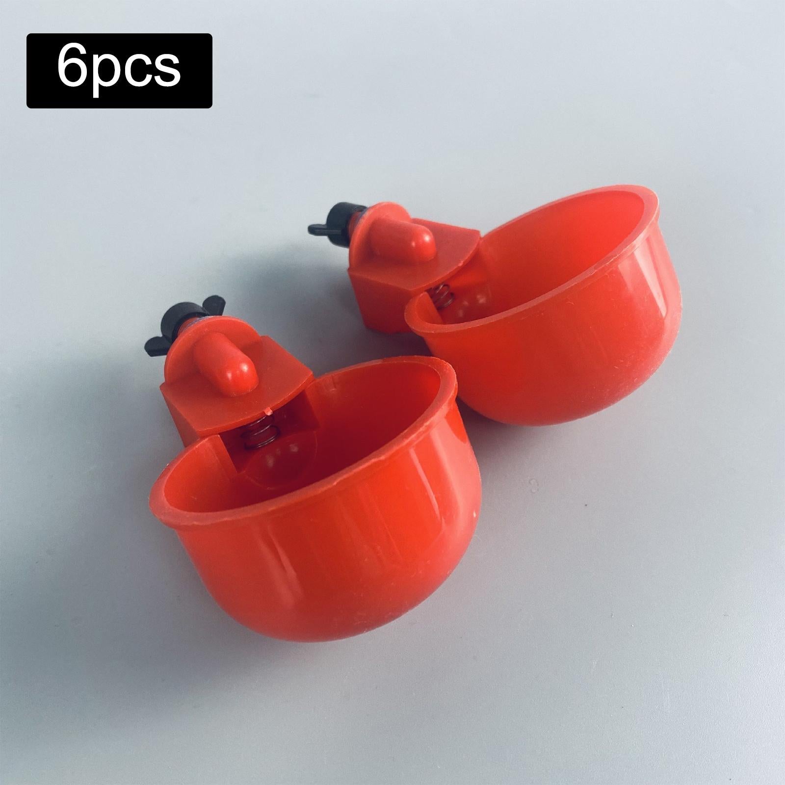 6 Count Automatic Chicken Water Bowl Premium with Water Control Valve ， Easily Connected with Buckets and Pipes
