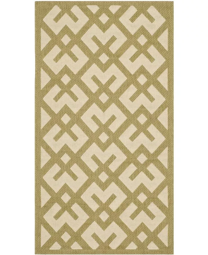 Safavieh Courtyard Beige and Green 2' x 3'7