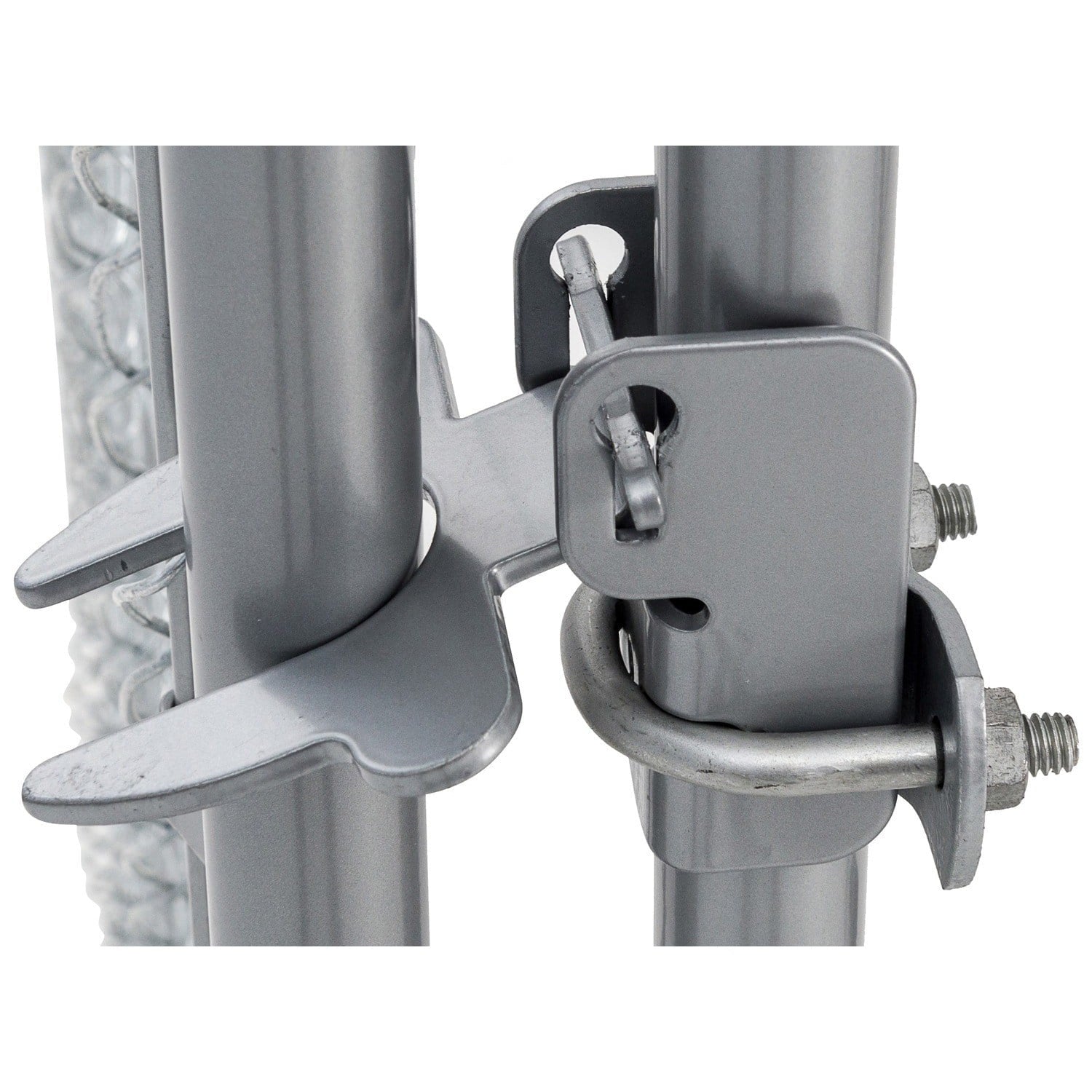 Lucky Dog Single-Door Chain Link Heavy Duty Outdoor Kennel， Silver， 5'L x 5'W x 4'H