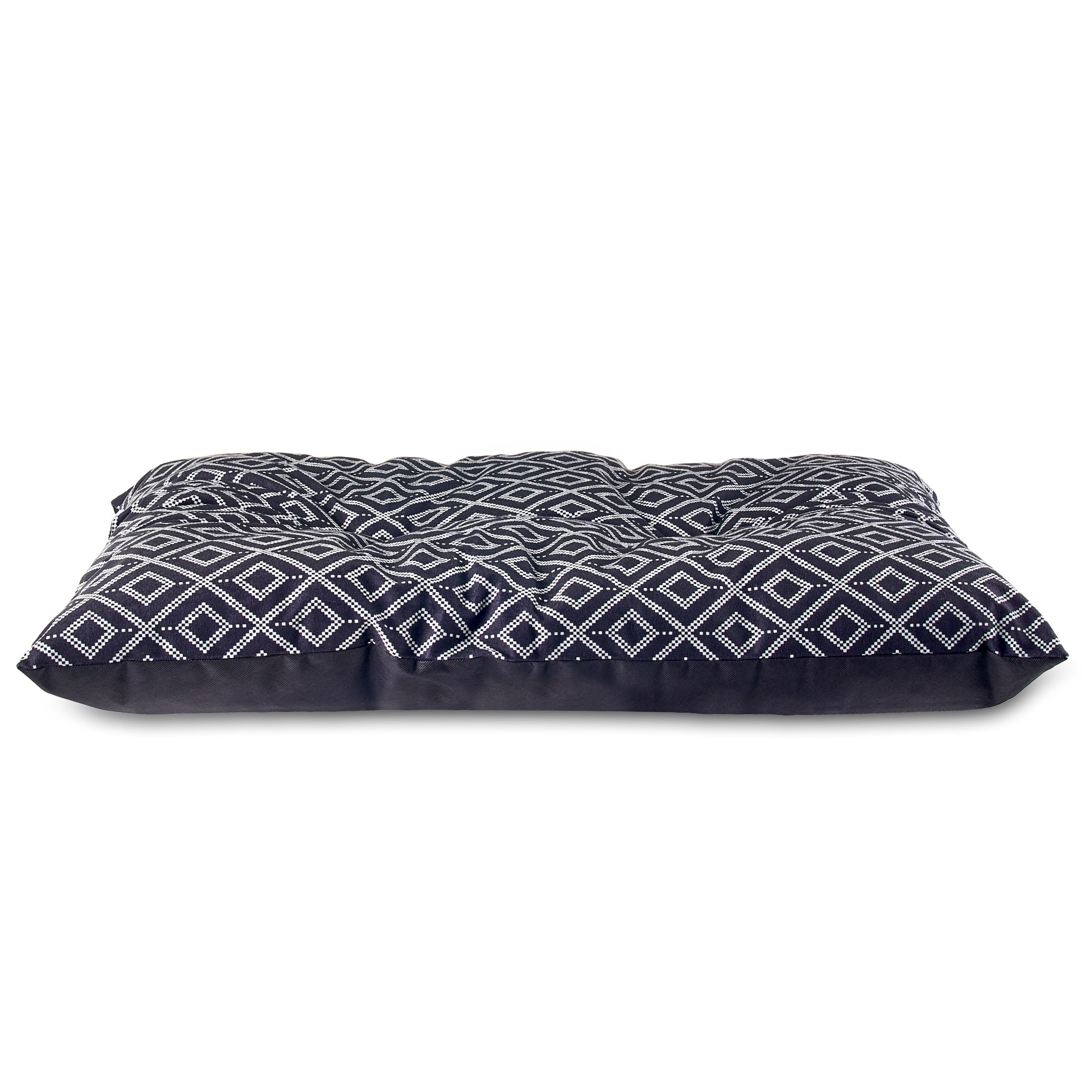 Vibrant Life Tufted Pillow Pet Bed， Medium， Black， 27