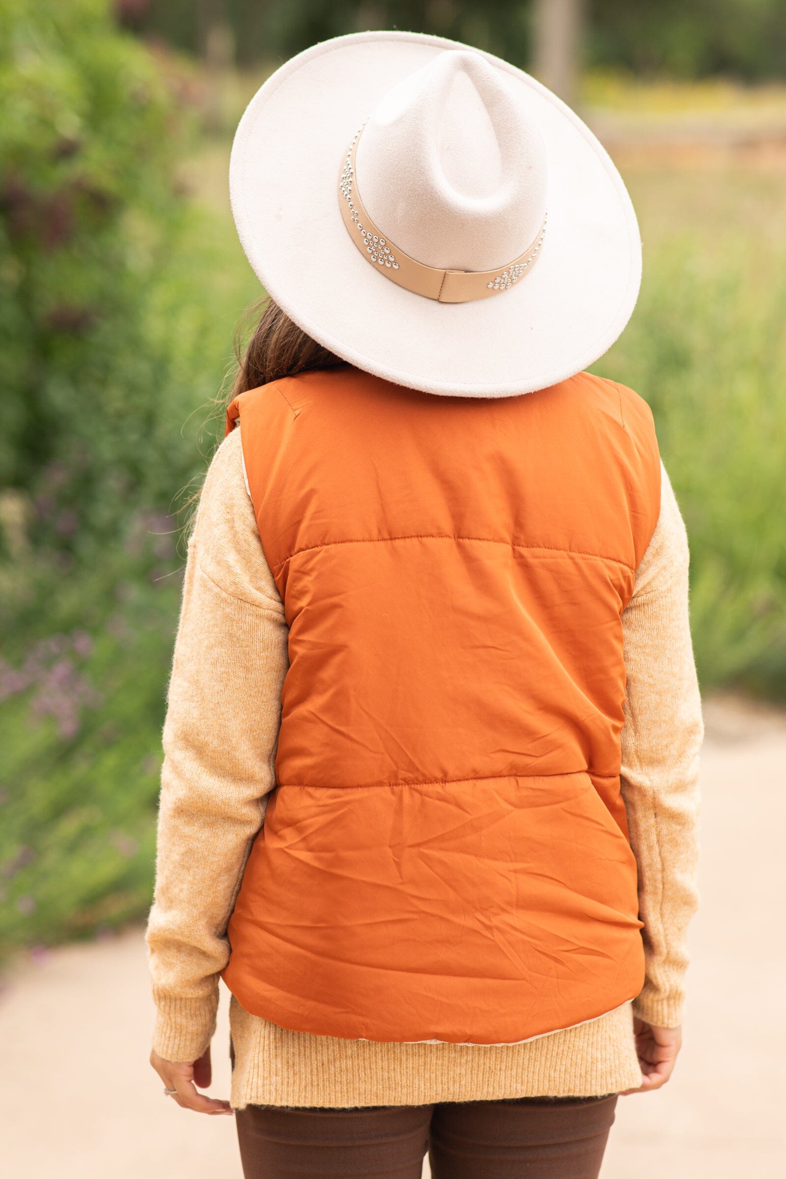 Burnt Orange and Cream Vest