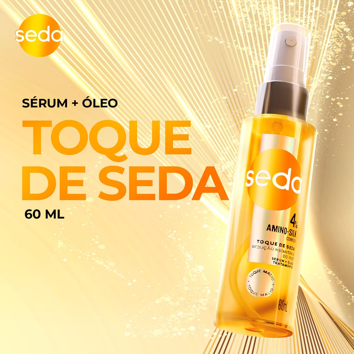 Serum Oleo Tratamento Seda Toque de Seda 60ml Pump