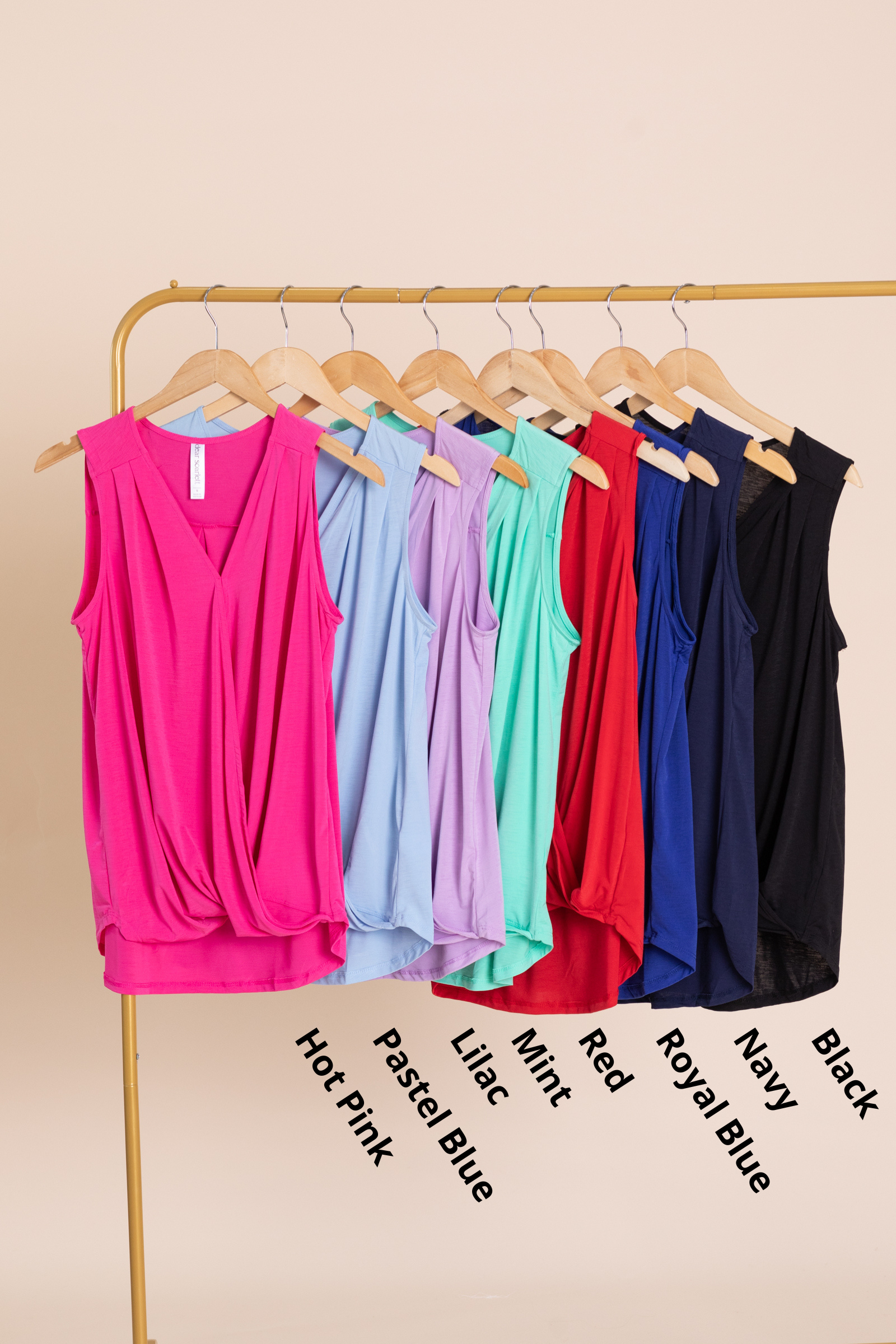 Surplice Wrinkle Free Tank Top