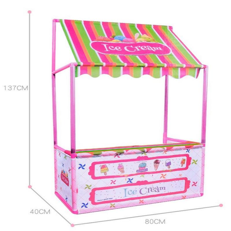 Tents Outdoor Indoor Playhouse Pretend Stall Toy Pink