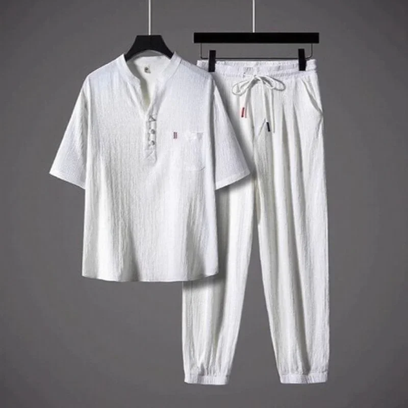 Conjunto Sartori™ em Viscose Premium com Gola Minimalista / O Ponto de Encontro Entre Conforto e Classe!