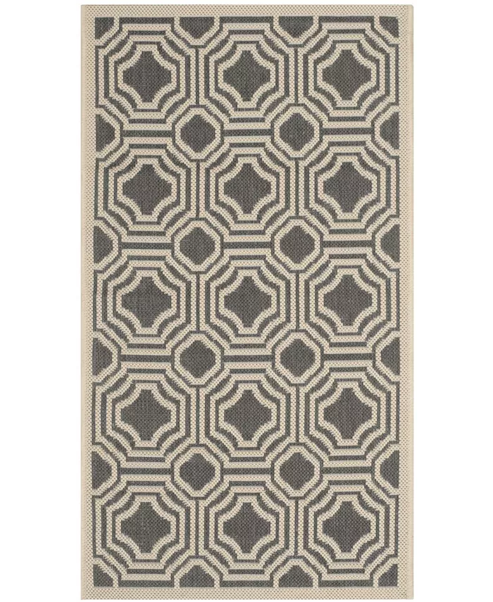 Safavieh Courtyard Anthracite and Beige 2' x 3'7